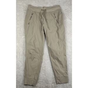 Athleta Trekkie North Jogger Pants Womens 8 Beige Ankle Cuffed Quick Dry